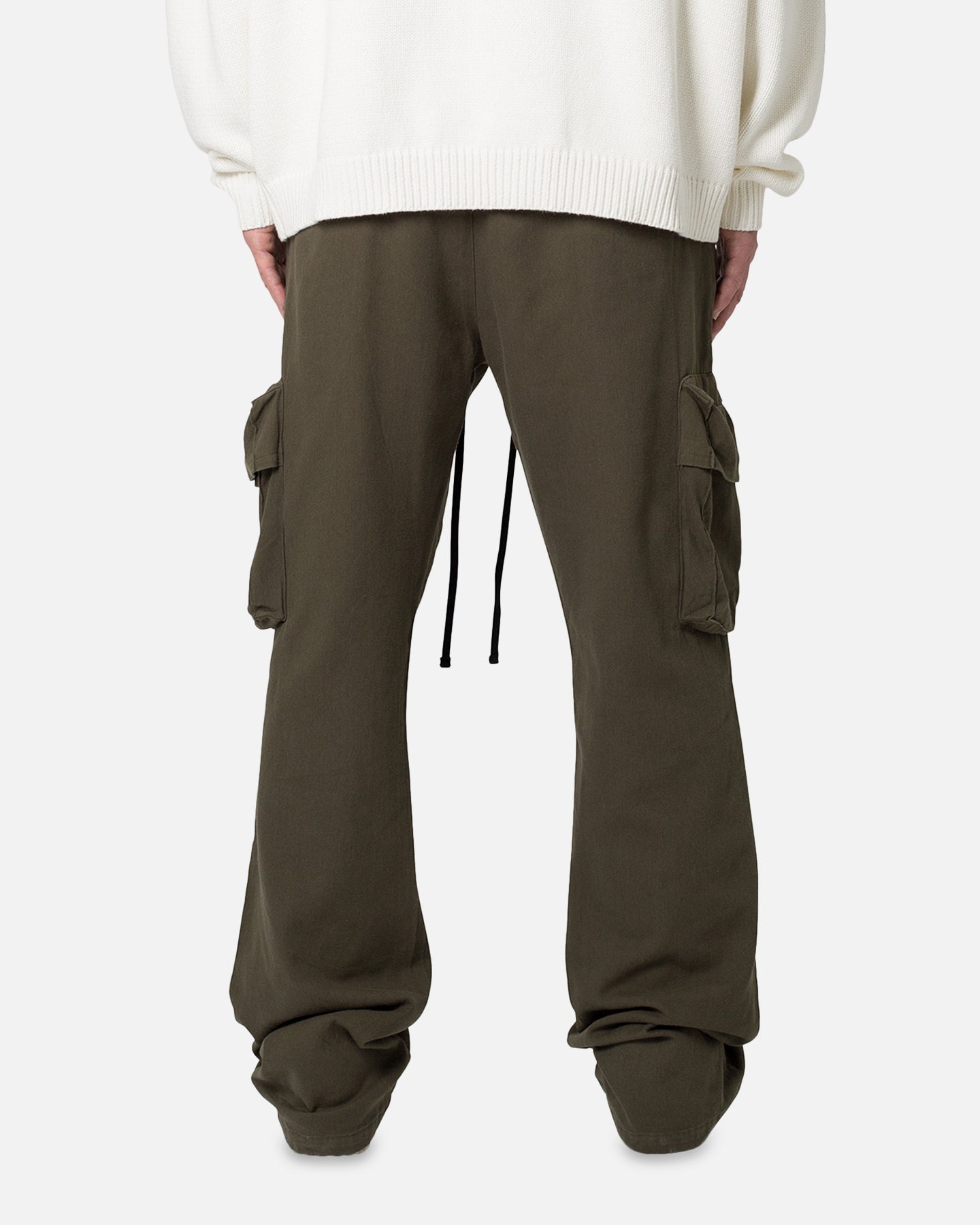 MNML Drawcord Flare Cargo Pants Olive | Culture Kings US