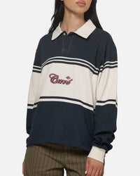 Carre Varsity Long Sleeve Polo Shirt Vintage Navy