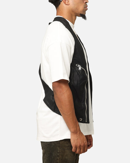 MNML Leather Holster Vest Black