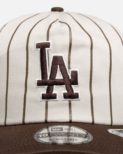 New Era Los Angeles Dodgers 'Washed Stone Walnut' 19TWENTY Snapback Brown Pinstripe