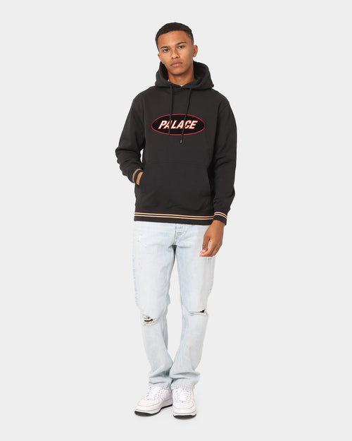 Palace Oval Hoodie Black