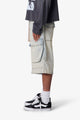 MNML Rave Cargo Denim Short Vintage Blue