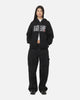 S Double Triple Block Zip Hoodie Black