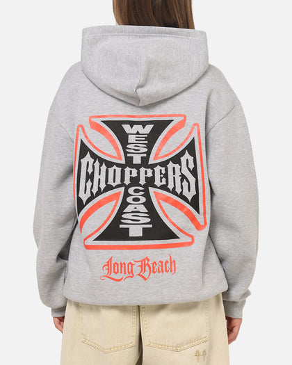 West Coast Choppers Choppers Cross Hoodie Grey Marle