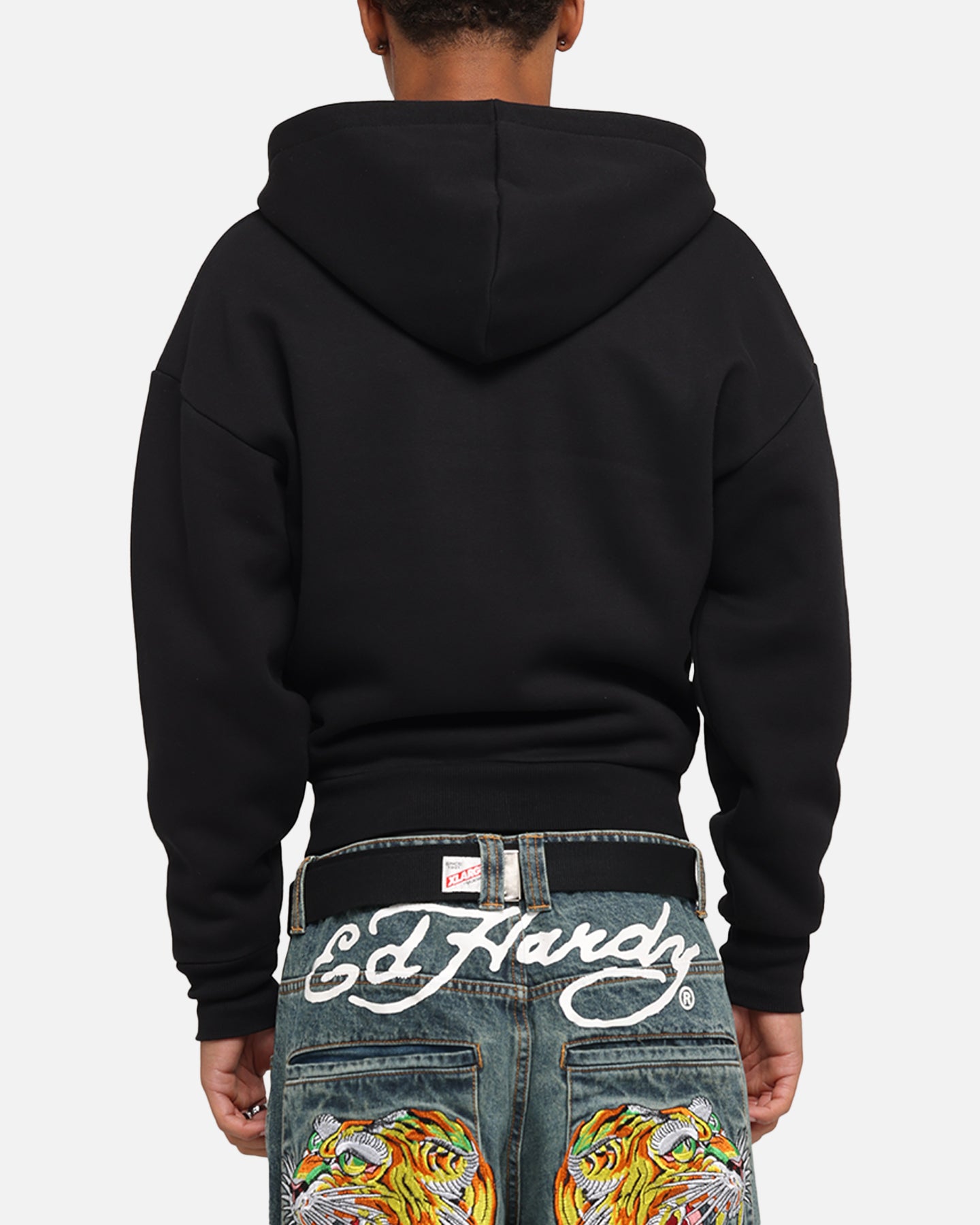Ed Hardy Eagle Rhinestone Zip Hoodie Black | Culture Kings US