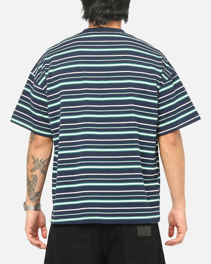 Carre Striped Pocket T-Shirt Navy Stripe