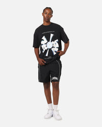 Carre Piped Nylon Shorts Black