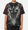 73Studio X Lord Of The Rings Sauron All Over Print T-Shirt Black Acidwash