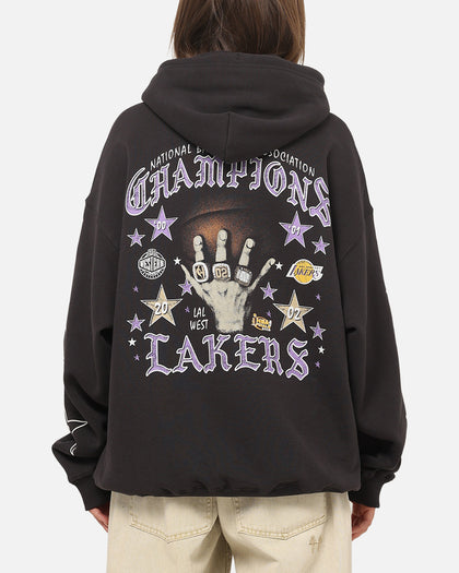Mitchell & Ness Los Angeles Lakers Blackletter Champs Box Hoodie Washed Black