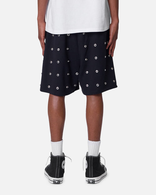 MNML All Over Button Shorts Black