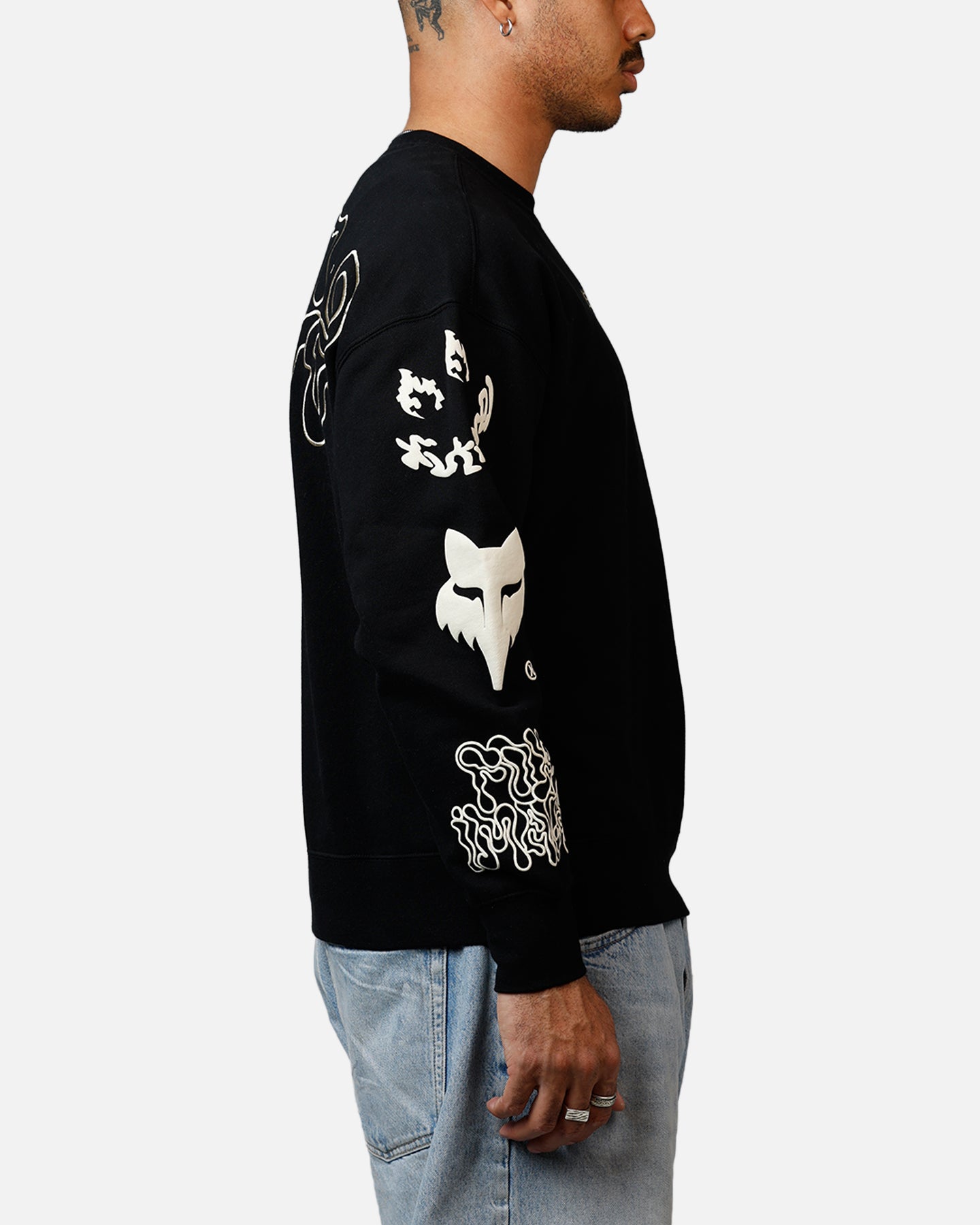 Fox Racing Hello Future Oversized Crewneck Black | Culture Kings US