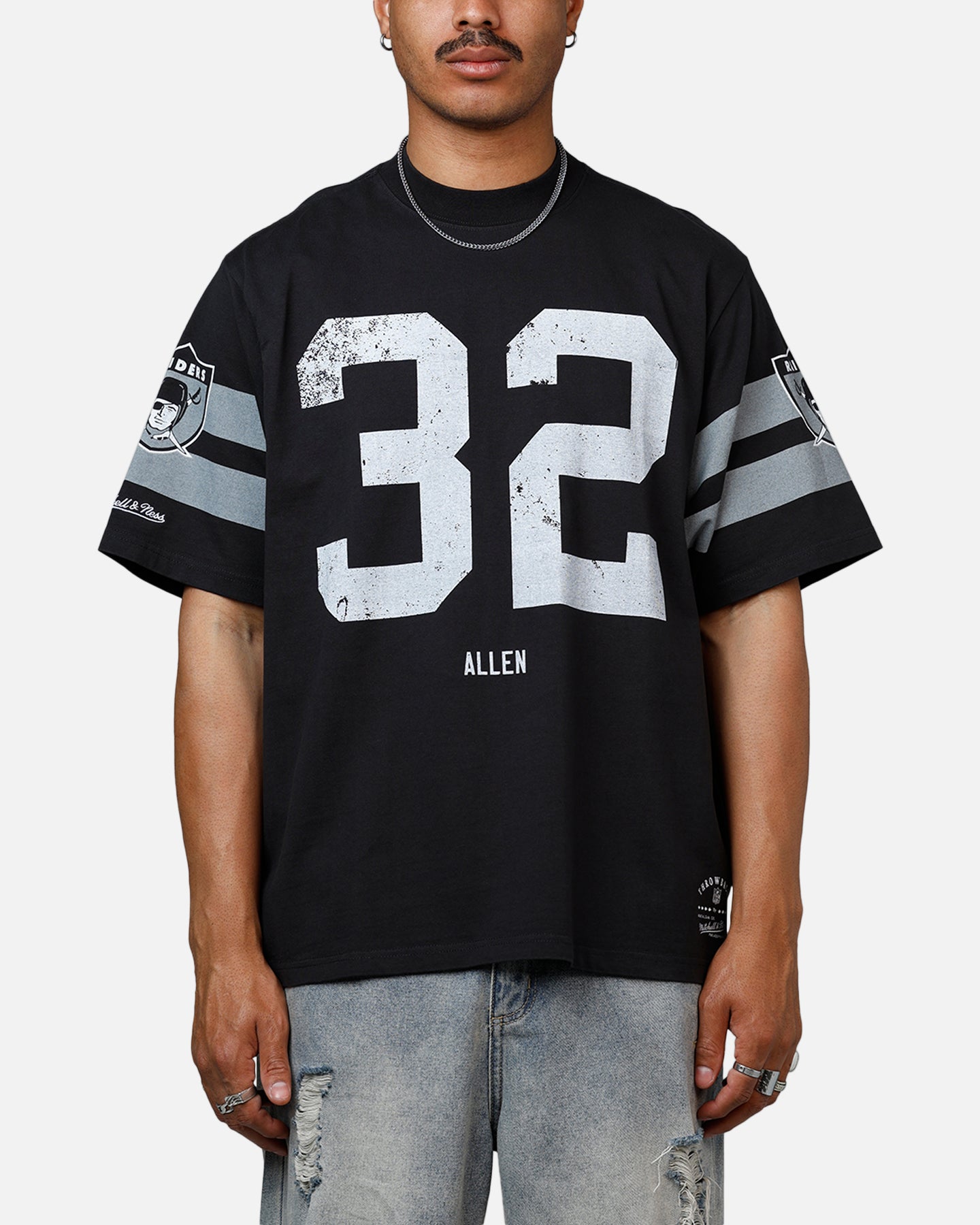 シャツ Mitchell & Ness NFL Raiders Marcus Allen Mitchell & Ness Las Vegas Raiders Marcus Allen Boxy T-Shirt Faded