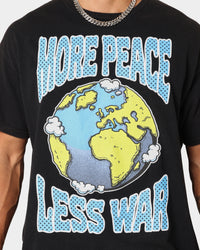Goat Crew More Peace Less War Vintage T-Shirt Washed Black