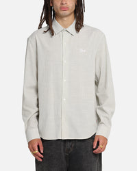 X-Large Oxford Script Button Up Shirt Olive