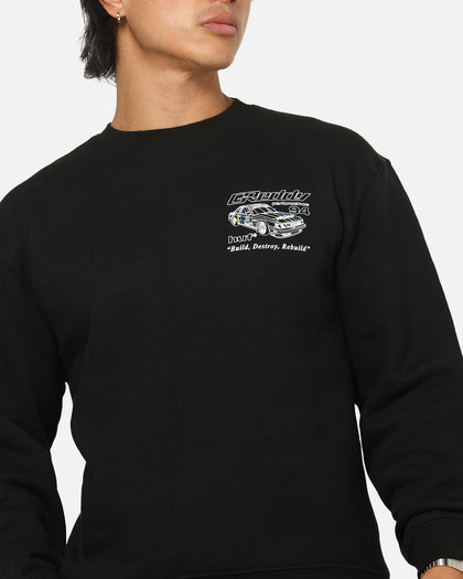 Huf X Greddy Retro Mod Crewneck Black