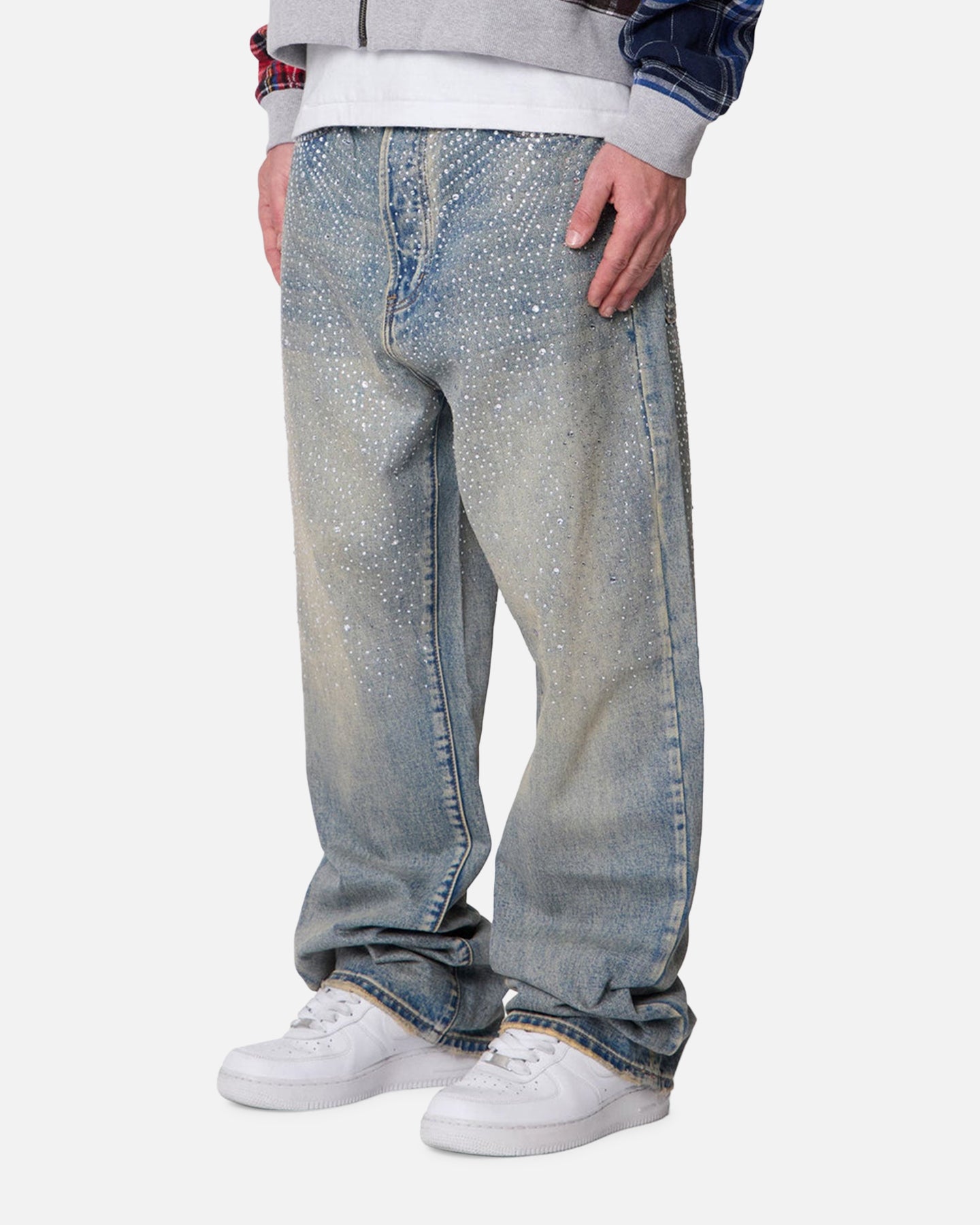 mnml デニム MNML Ultra Baggy Gem Denim Jeans Blue | Culture Kings US