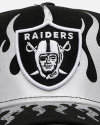 New Era Las Vegas Raiders 'Metallic Flames' 9FORTY A-Frame Snapback Black/Silver