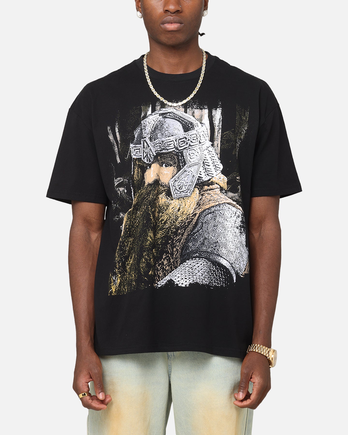 American Thrift X The Lord Of The Rings Gimli Heavy T-Shirt Black