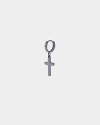 NXS Mini Cross Earring Black