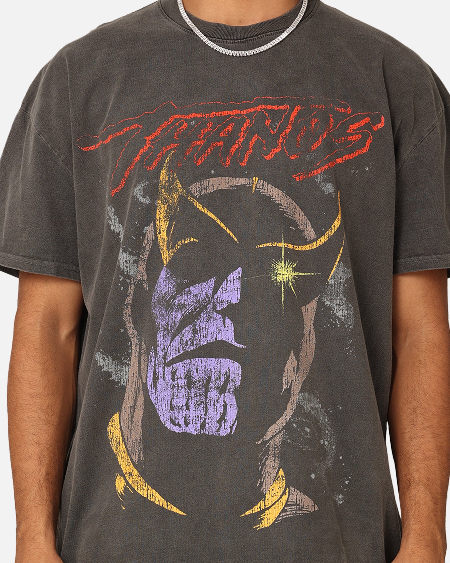 Marvel Thanos Vintage T-Shirt Black Wash | Culture Kings US
