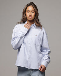 American Thrift Oxford Long Sleeve Shirt Blue Stripe