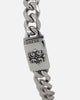 Guess Mainline 10mm 4G Rebel Curb Chain Bracelet Silver
