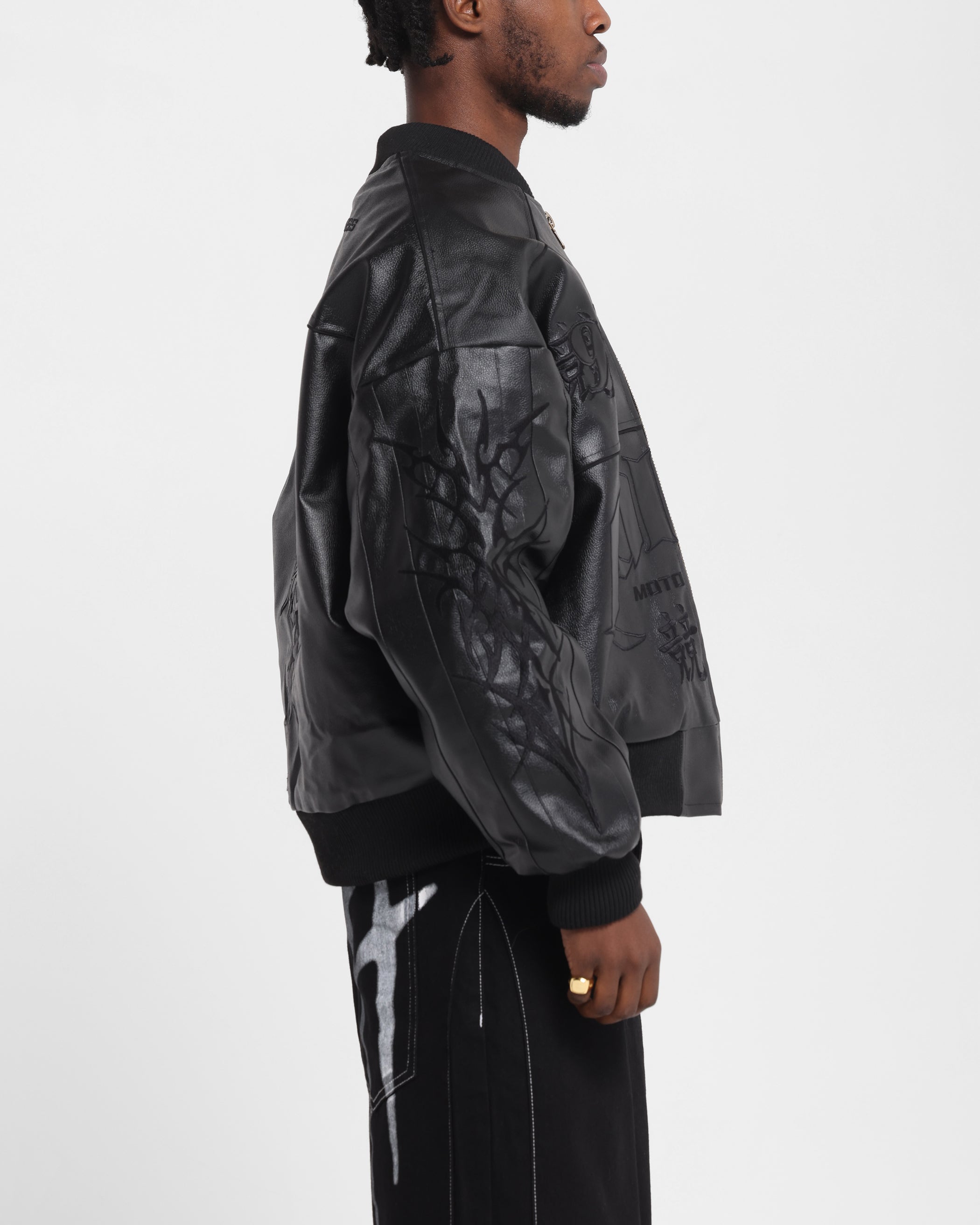 Loiter Tokyo Drift Vegan Leather Jacket Black | Culture Kings US