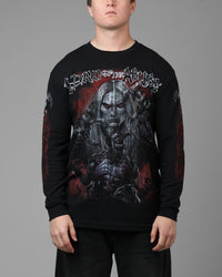 Loiter Marvel Knull Long Sleeve Waffle T-Shirt Black