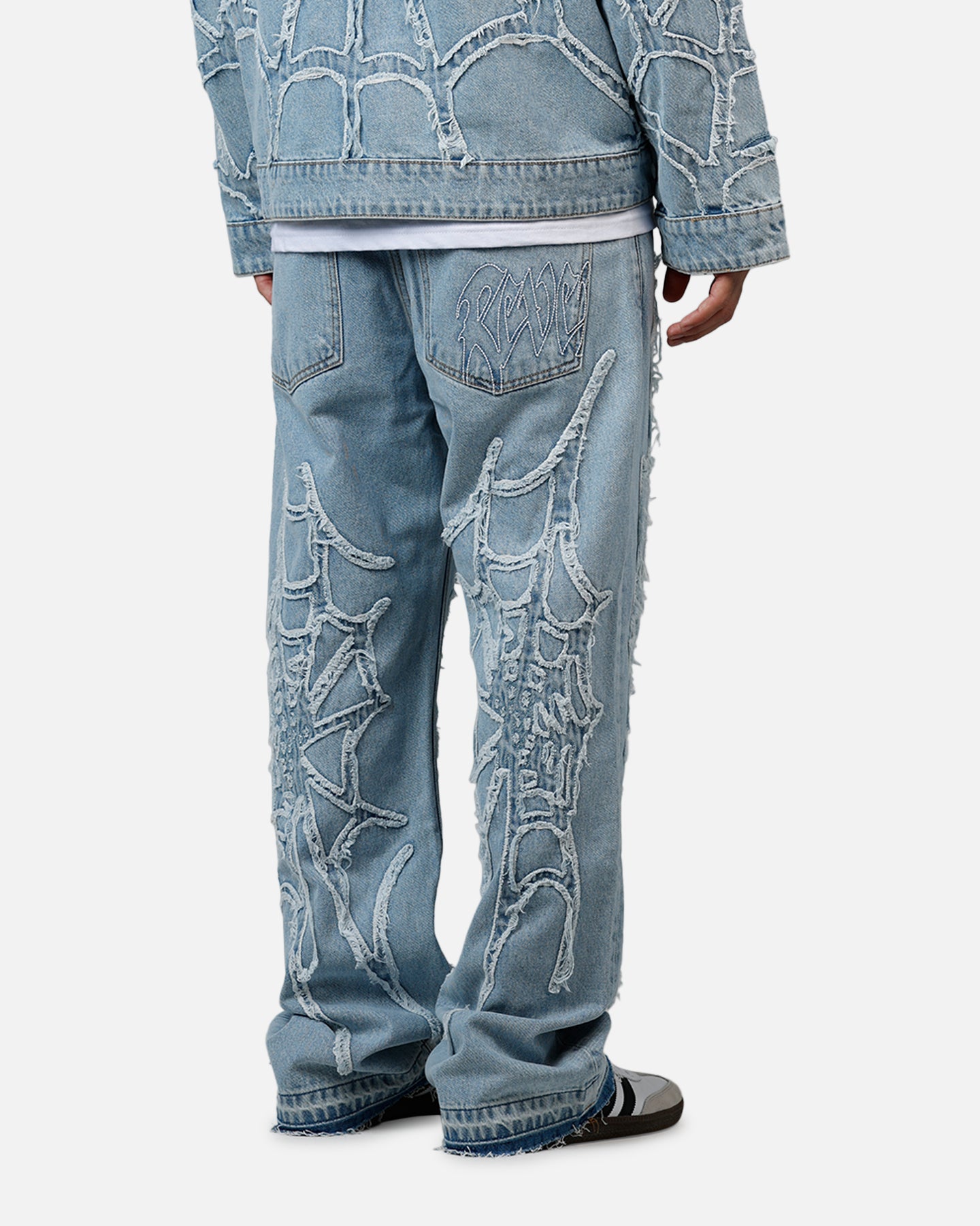 Revenge Spider Web Denim Pants Blue | Culture Kings US