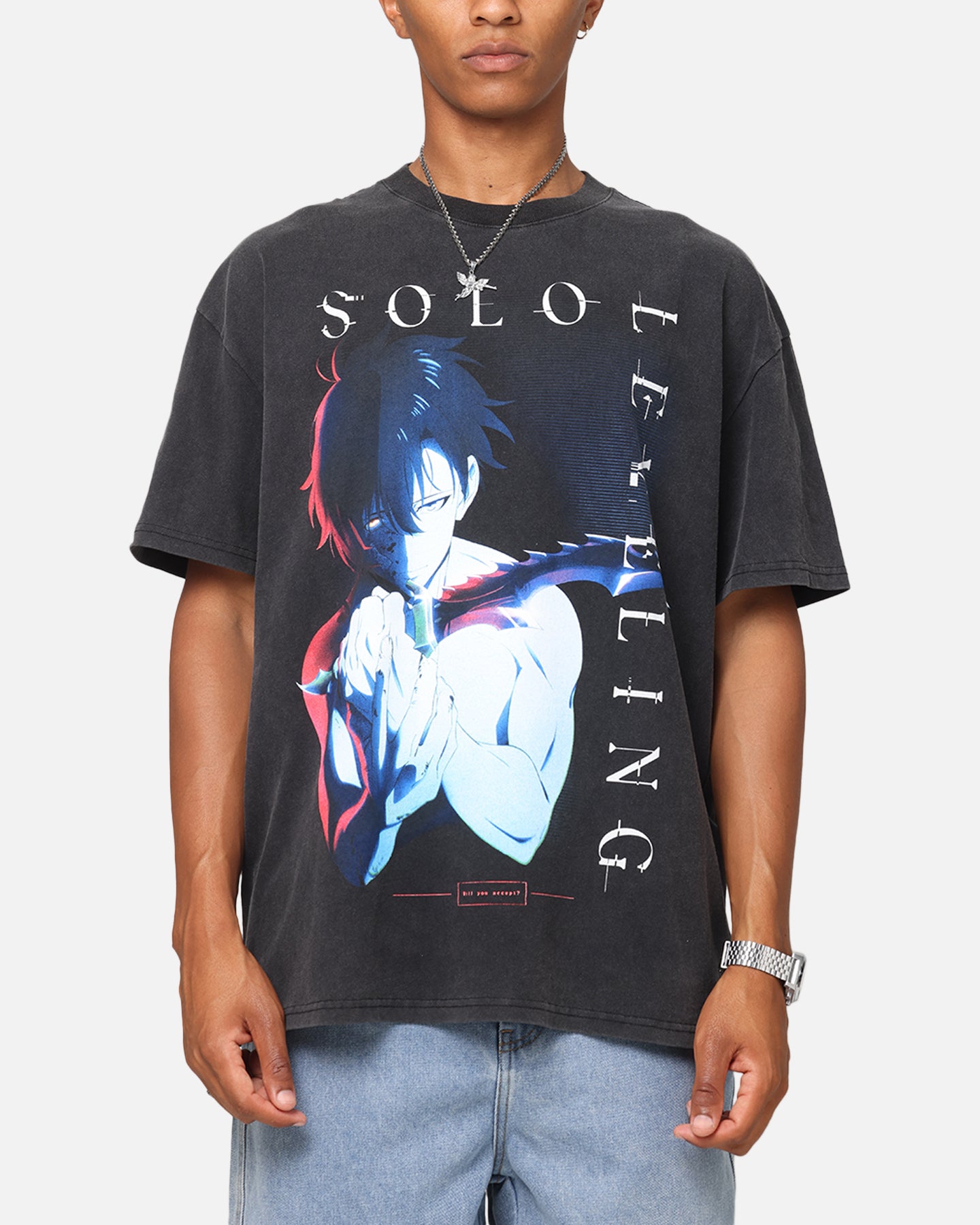 Goat Crew X Solo Leveling Solo Leveling Heavy T-Shirt Vintage
