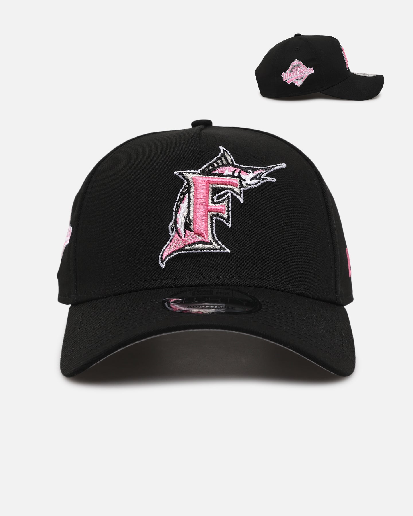 New Era Florida Marlins 'Black Pink' 9FORTY A-Frame Snapback Black