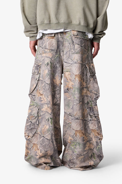MNML Rave Double Cargo Pants Grass Camo