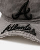 New Era Atlanta Braves 'Cutoff Visor' 9FORTY Snapback Washed Black