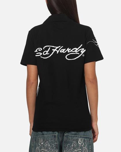 Ed Hardy Euro Polo Shirt Black