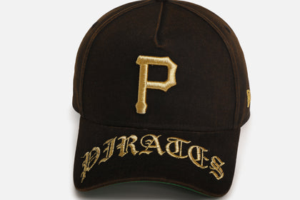 New Era Pittsburgh Pirates 'Washed Black Gothic Script' 9FORTY A-Frame Snapback Black