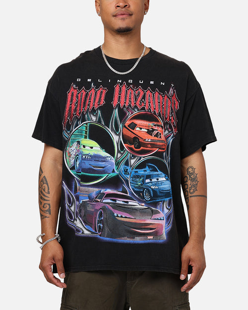 Goat Crew X Pixar Cars Delinquent Road Hazards Vintage T-Shirt Black Wash