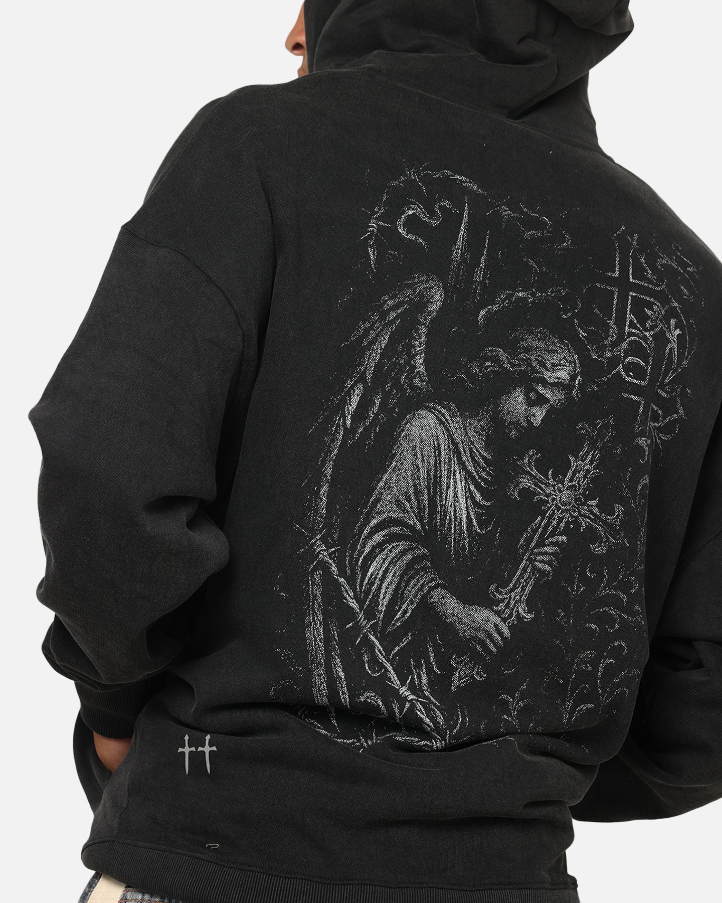 Saint Morta Crossbearer Zip Hoodie Black | Culture Kings US