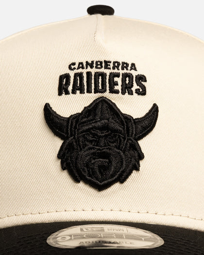 New Era Canberra Raiders 'Chrome Black' 9FORTY A-Frame Snapback White/Black