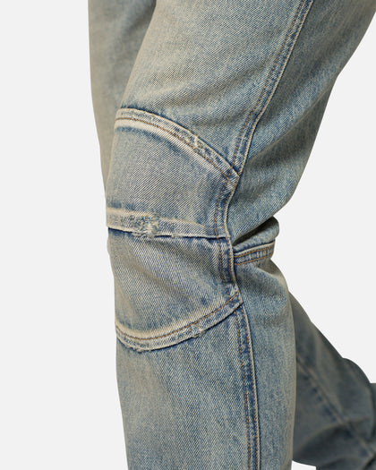 MNML D529 Moto Denim Jeans Vintage Blue