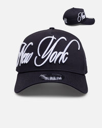 New Era New York Yankees "Calligraphic" 9Forty A-Frame Snapback Navy