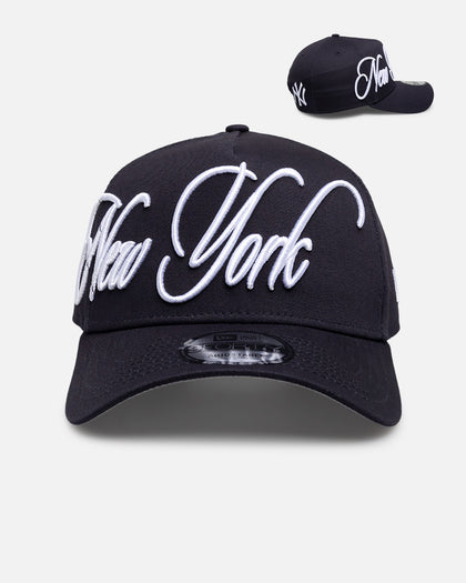 New Era New York Yankees "Calligraphic" 9Forty A-Frame Snapback Navy