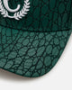 New Era New Era X Culture Kings 'Croc Skin 2.0' 9FORTY A-Frame Snapback Dark Green