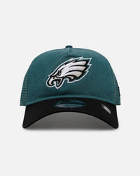 New Era Philadelphia Eagles 'Washed Truckers' 9FORTY A-Frame Trucker Snapback Official Team Color