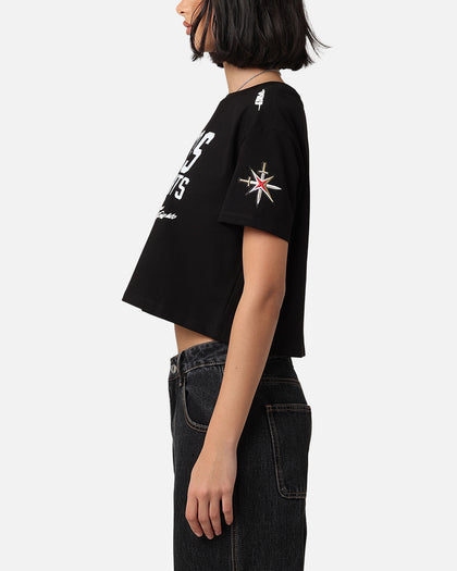 Pro Standard Women's Vegas Golden Knights Boxy Cropped T-Shirt Black