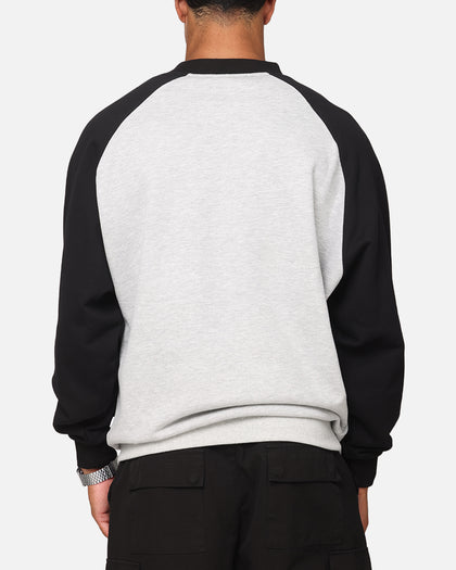 Carre Panel Raglan Crewneck Black/Grey Marle