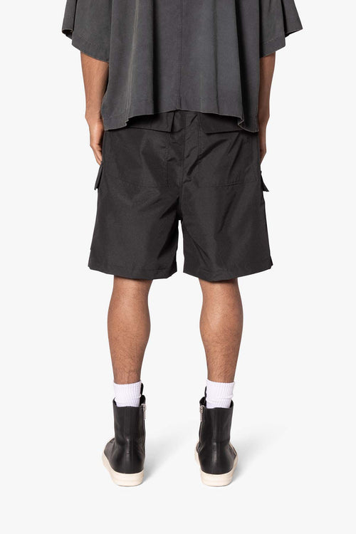 MNML Rave Double Cargo Shorts Black