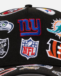 New Era NFL All Over 9FORTY A-Frame Snapback Black