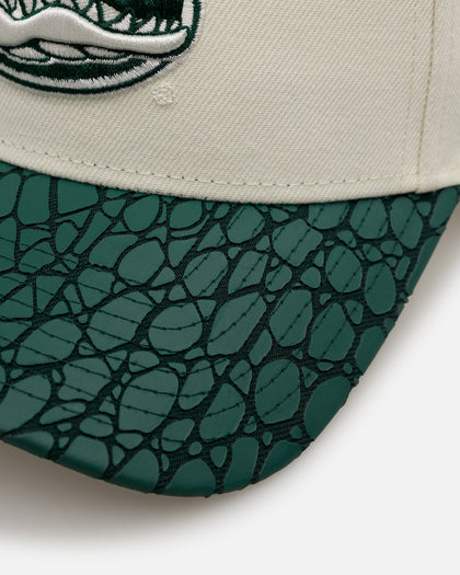 New Era Florida Gators football 'Croc Skin 2.0' 9FORTY A-Frame Snapback Chrome/Dark Green