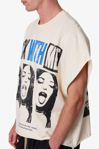 MNML Stuck With Me Cut-Off Tee Off White