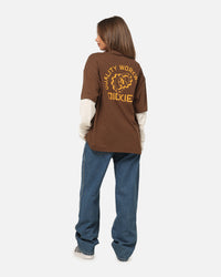 Dickies Payson 2Fer Long Sleeve T-Shirt Brown